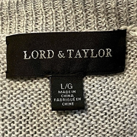 LORD & Taylor Linen Knit Top in Pastel Blue Size L - Picture 4 of 4